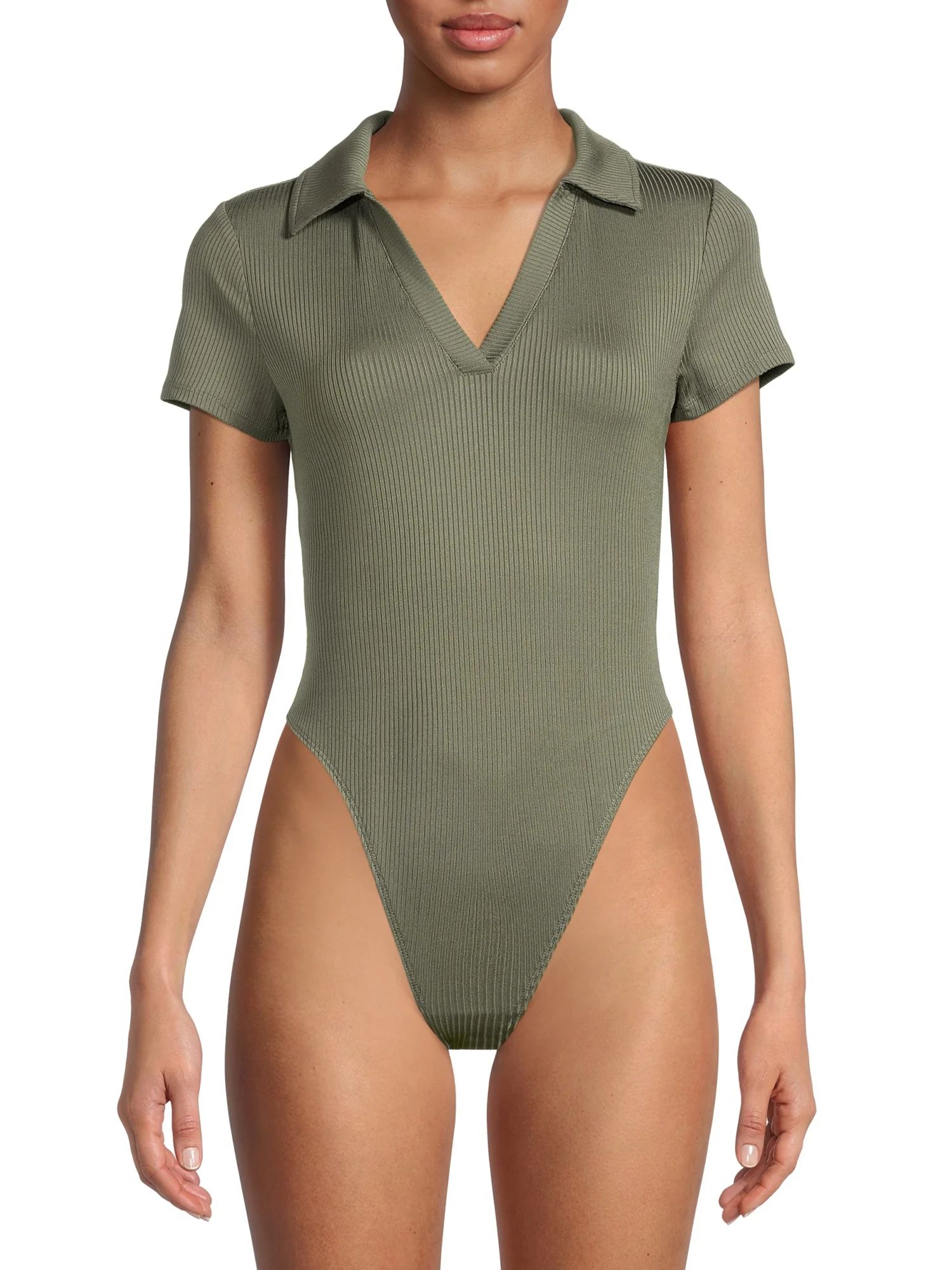 No Boundaries Juniors' Cap Sleeve Polo Bodysuit - Walmart.com | Walmart (US)