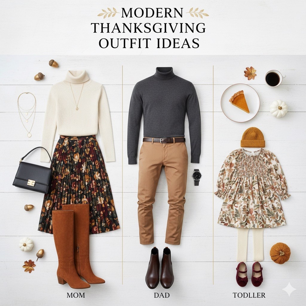 Thanksgiving outfit ideas for the whole family 🦃🍁✨
From cozy neutrals to warm fall tones — I’ve rounded up the cutest looks for moms, dads, and the minis! Perfect for dinner, photos, and all the family fun! 👨🏾‍👩🏾‍👧🏾💛
Linking all my favorite Thanksgiving looks!

#ThanksgivingOutfits #FamilyStyle #FallFashion #LTKHoliday #ThanksgivingLooks #CozySeason #LTKFamily #FamilyPhotos #FallStyle #LTKFallFashion

#LTKStyleTip #LTKSeasonal #LTKFamily