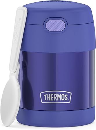 THERMOS FUNTAINER 10 Ounce Stainless Steel Vacuum Insulated Kids Food Jar with Folding Spoon, Pur... | Amazon (US)