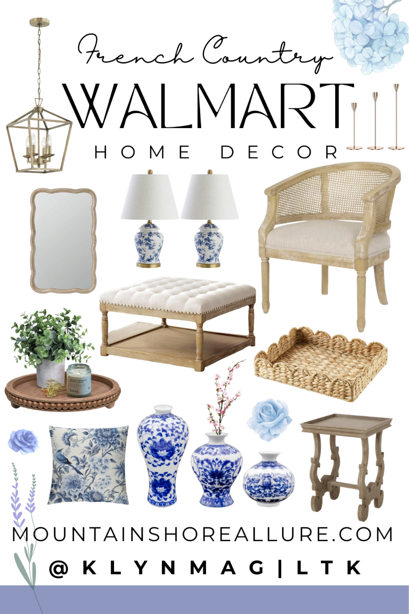 Discover the magic of French country living without the hefty price tag, thanks to the incredible deals at Walmart! 🪞🪴 Get inspired by these top picks for French country, blue & white, and other elegant home decor essentials on sale! Your dream home awaits you – let's make it happen together. ✨ Follow KlynMag for more, and check out the blog! MountainshoreAllure.com 

#LTKFamily #LTKHome #LTKFindsUnder100