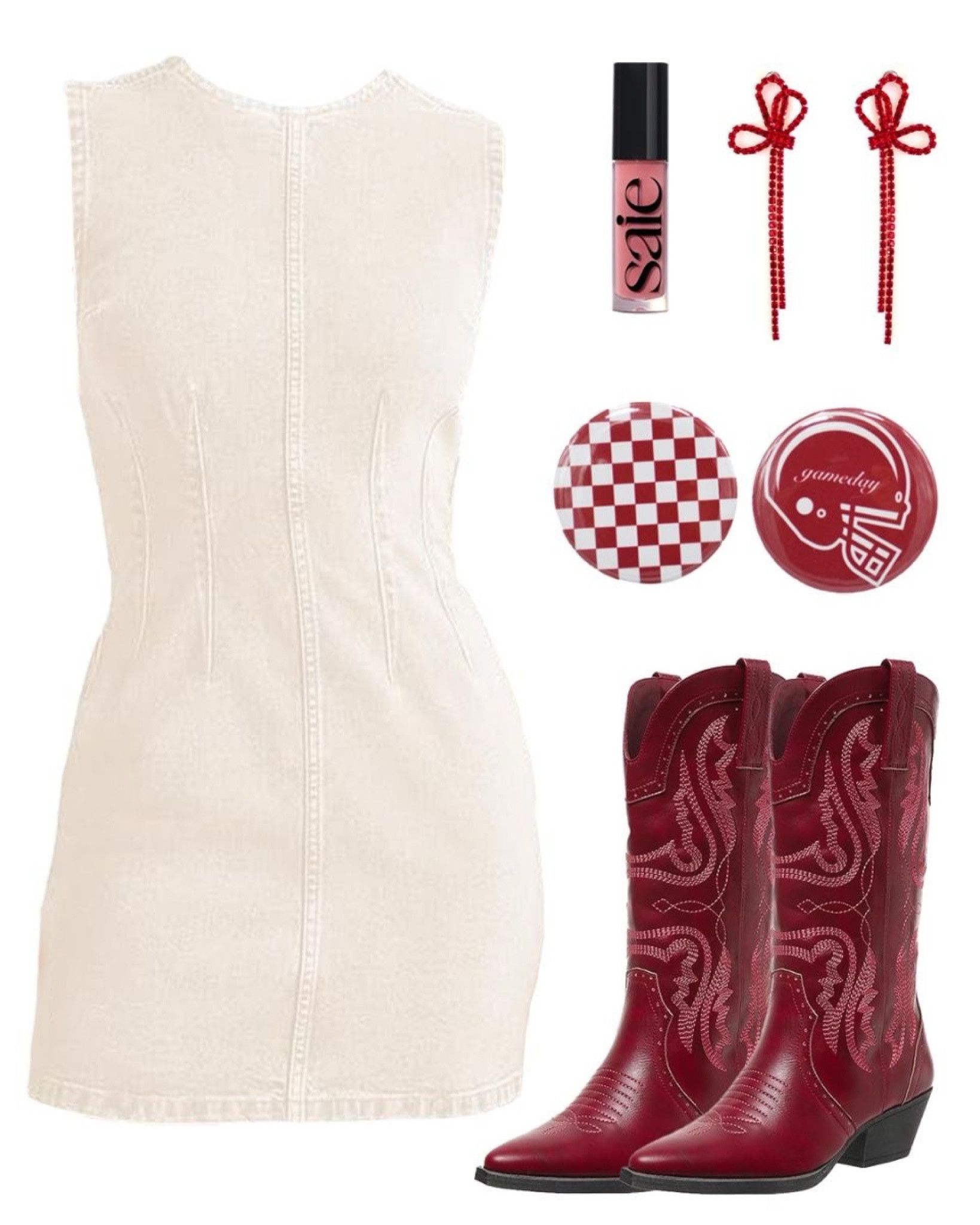 GAMEDAY OUTFIT INSPO. ALABAMA, ARKANSAS, GEORGIA, Texas a&m, Florida state, south carolina, RED AND WHITE. football game, denim dress, outfit inspo, trending outfit, trendy

#LTKU #LTKBacktoSchool #LTKSeasonal

#LTKU #LTKFallSale #LTKSeasonal

#LTKU #LTKBeauty #LTKFallSale
