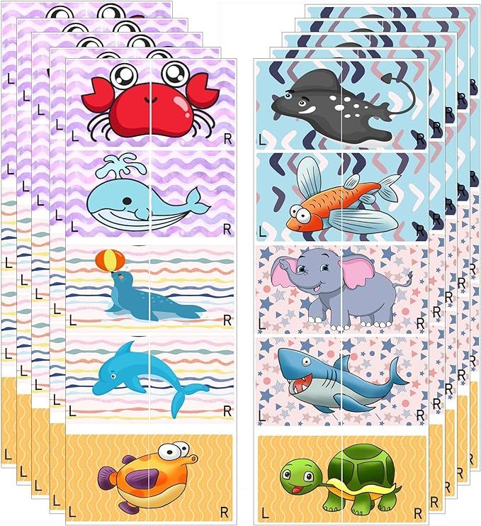 Shoe Stickers for Kids Left Right Sole Stickers 50 Pieces Animal Waterproof Shoes Stickers for Ch... | Amazon (US)