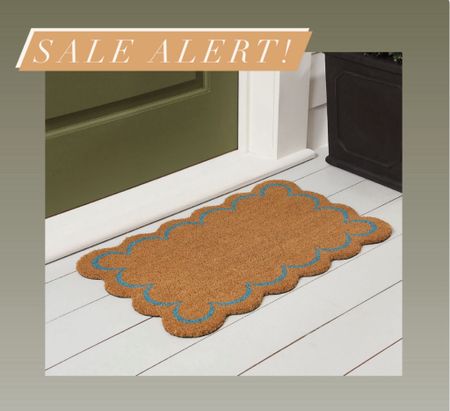 Cutest scalloped door mat on sale under $20. 

#LTKFindsUnder50 #LTKHome #LTKSaleAlert