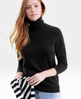 Charter Club Women's 100% Cashmere Turtleneck Sweater, PXS-3X, Macy's Exclusive - Macy's | Macy's