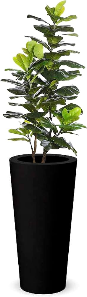 Elly Décor 24 inch Tall Planter with Drainage, Outdoor Round, Lightweight & Resistant Plant Cont... | Amazon (US)