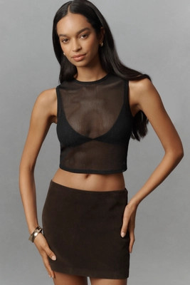 LyreBird Lurex Knit Sheer Tank Top | Anthropologie (US)