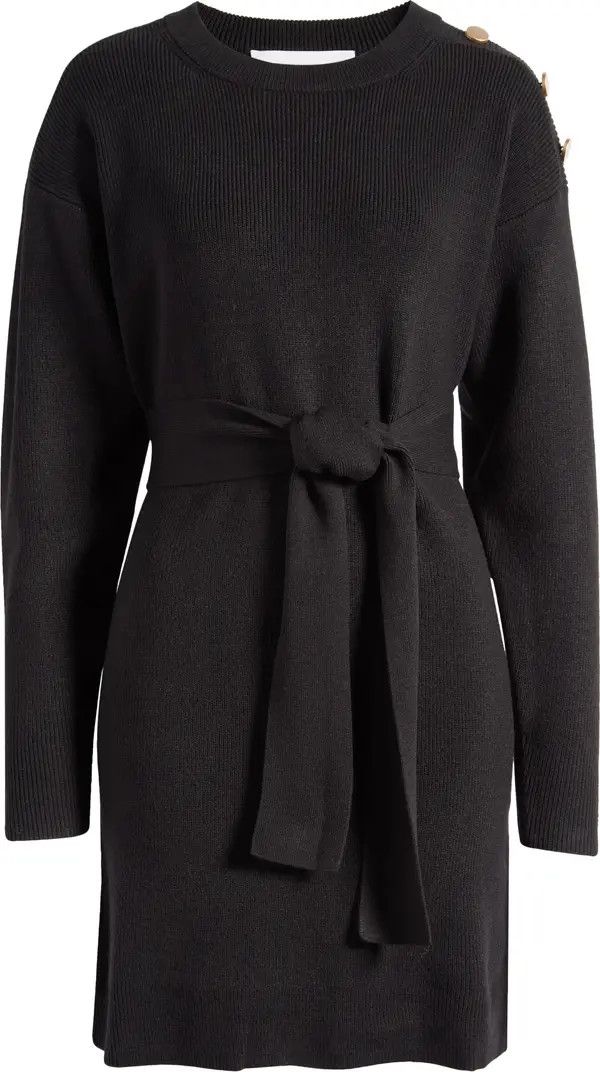 Long Sleeve Belted Mini Sweater Dress | Nordstrom