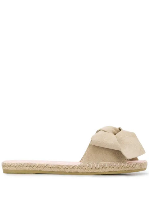 bow detail flat slides | Farfetch (US)
