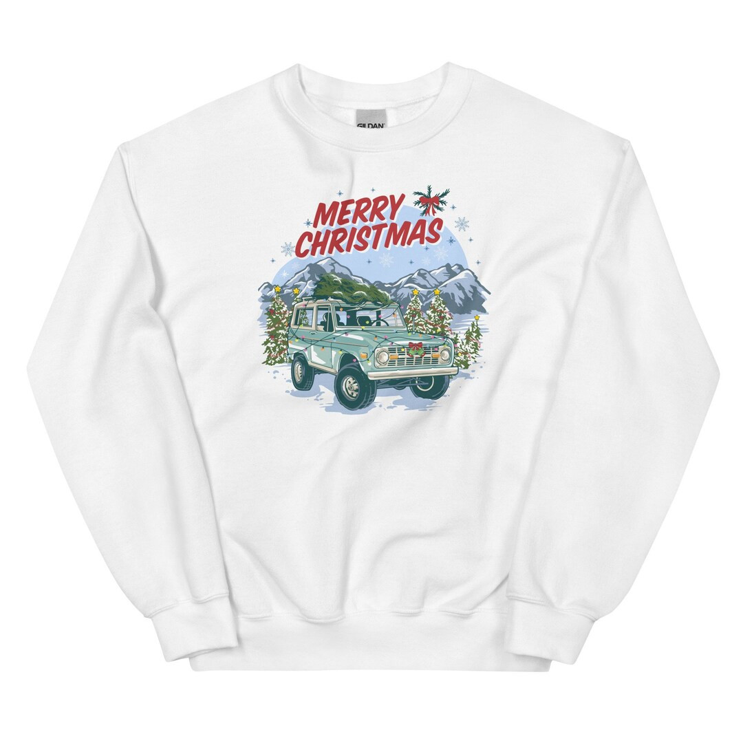 Classic Ford Bronco Christmas Unisex Sweatshirt, Custom Xmas Bronco Sweatshirt, Gift for Husband,... | Etsy (US)