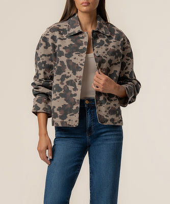 Ever Denim Jacket in Taupe | Kut From Kloth