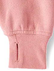 Girls Premium Fleece Quarter Zip Pullover - pink | The Children's Place