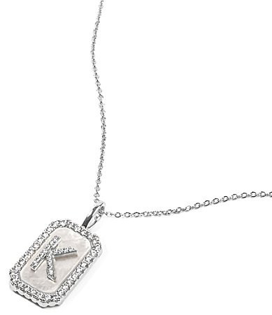 Melinda Maria Silver Initial Short Pendant Necklace | Dillard's