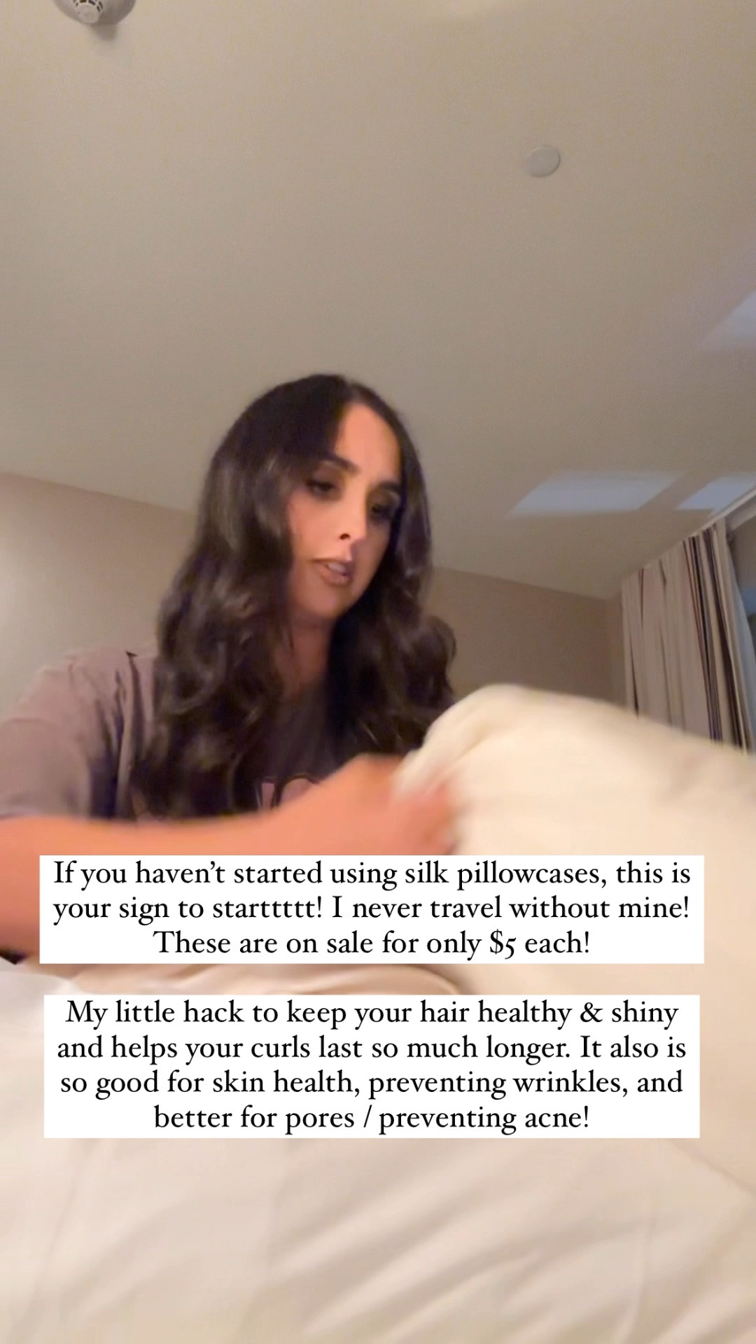If you haven’t started using silk pillowcases, this is your sign to starttttt! I never travel without mine! These are on sale for only $5 each!

My little hack to keep your hair healthy & shiny and helps your curls last so much longer. It also is so good for skin health, preventing wrinkles, and better for pores / preventing acne! 

#LTKFindsUnder50 #LTKSaleAlert #LTKHome