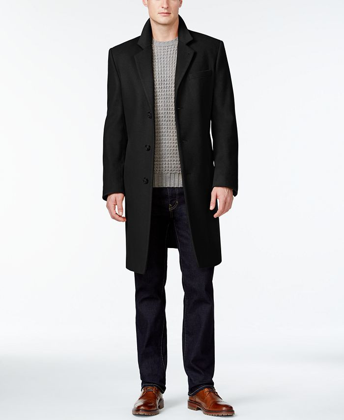 Michael Kors Michael Kors Men's Madison Wool Blend Modern-Fit Overcoat & Reviews - Coats & Jacket... | Macys (US)