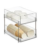 mDesign Deep Plastic Storage Organizer Container Bin, Baby Organization for Nursery, Cupboard, Playroom, Shelves, and Closet - Holds Snacks, Food, Formula, Diapers, Ligne Collection, Clear | Amazon (US)