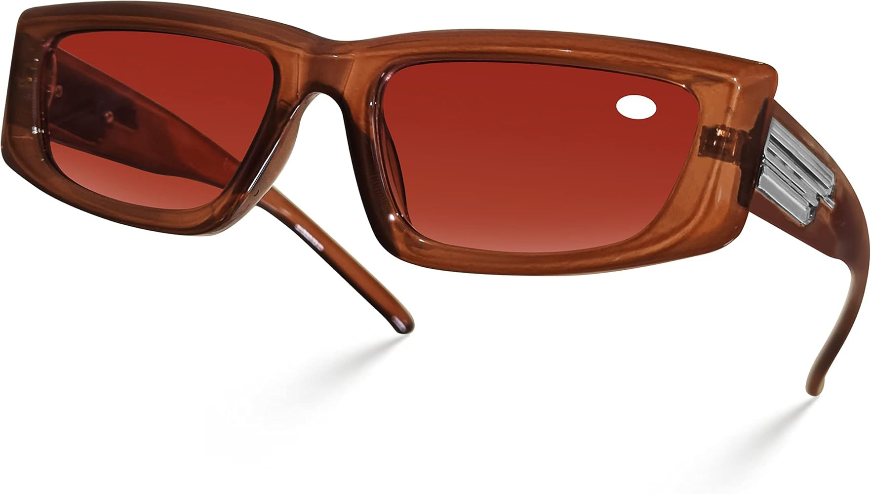 Y2K Rectangle Sunglasses for Women, 2000s Vintage Designer Style with Retro Frame UV 400 Looks Fa... | Amazon (US)