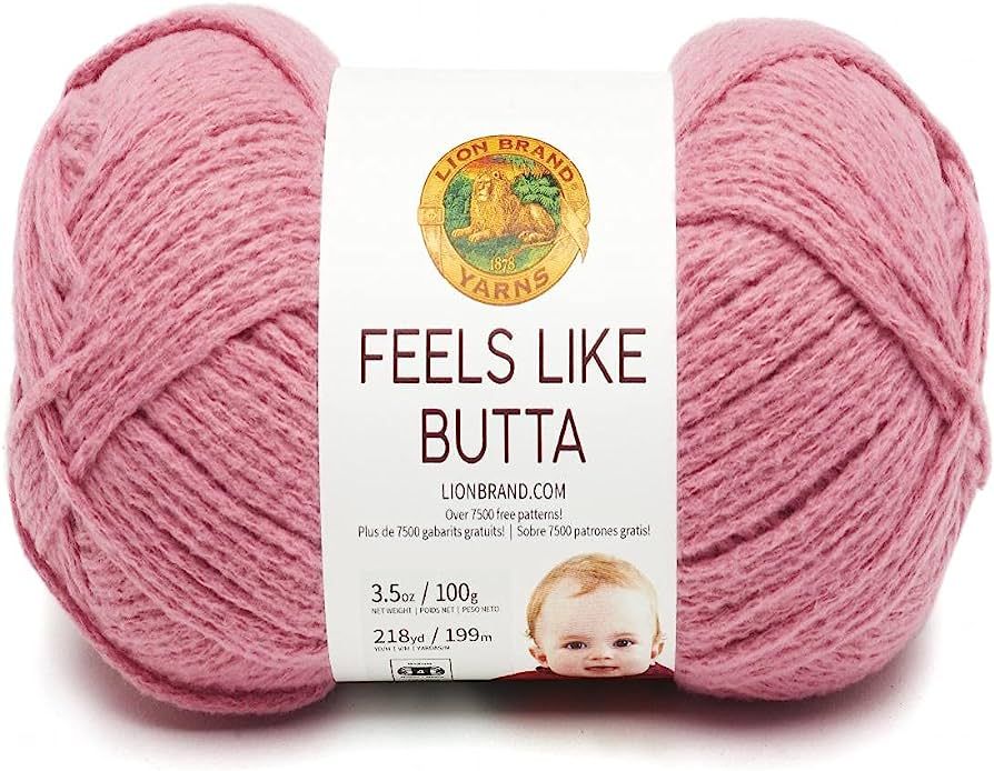 Amazon.com: (1 Skein) Lion Brand Yarn Feels Like Butta Yarn, Dusty Pink | Amazon (US)