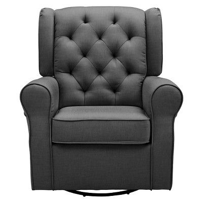 Delta Children® Emma Nursery Glider Swivel Rocker Chair – Charcoal | Target