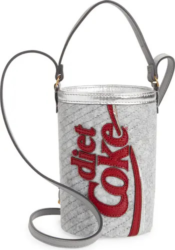 Diet Coke® Recycled Polyester Felt & Leather Crossbody Bag | Nordstrom