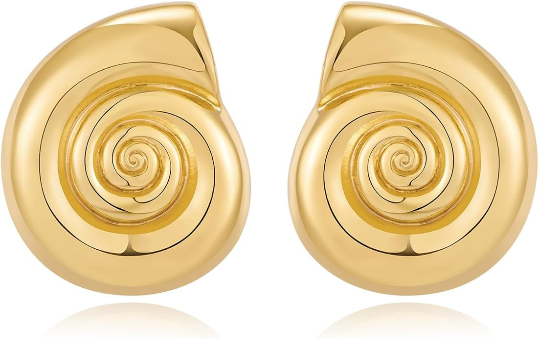 WOWORAMA Summer Beach Earrings for Women Gold Chunky Statement Earrings Starfish Seashell Earring... | Amazon (US)