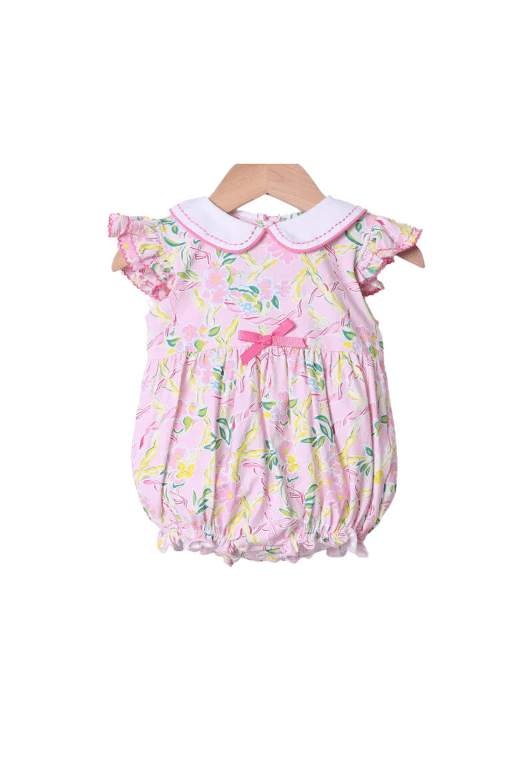 Pink Paradise Ruffle Knit Bubble | The Smocked Flamingo