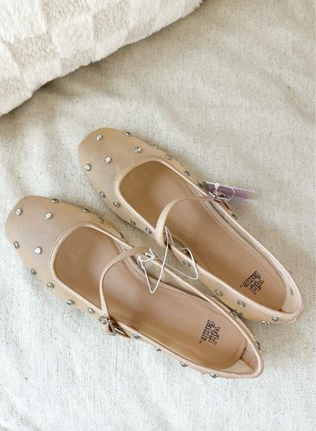I just got these super cute, see-through, mesh, beige ballet slippers with crystals from @Target They are so trendy for the season and for $30. They are a must. #LTKxTarget 

#LTKfindsunder50 #LTKshoecrush #LTKworkwear