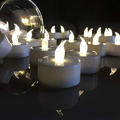 VETOUR Flameless Tea Lights Candles Realistic LED Flickering Operated Tea Lights Steady Battery T... | Amazon (US)