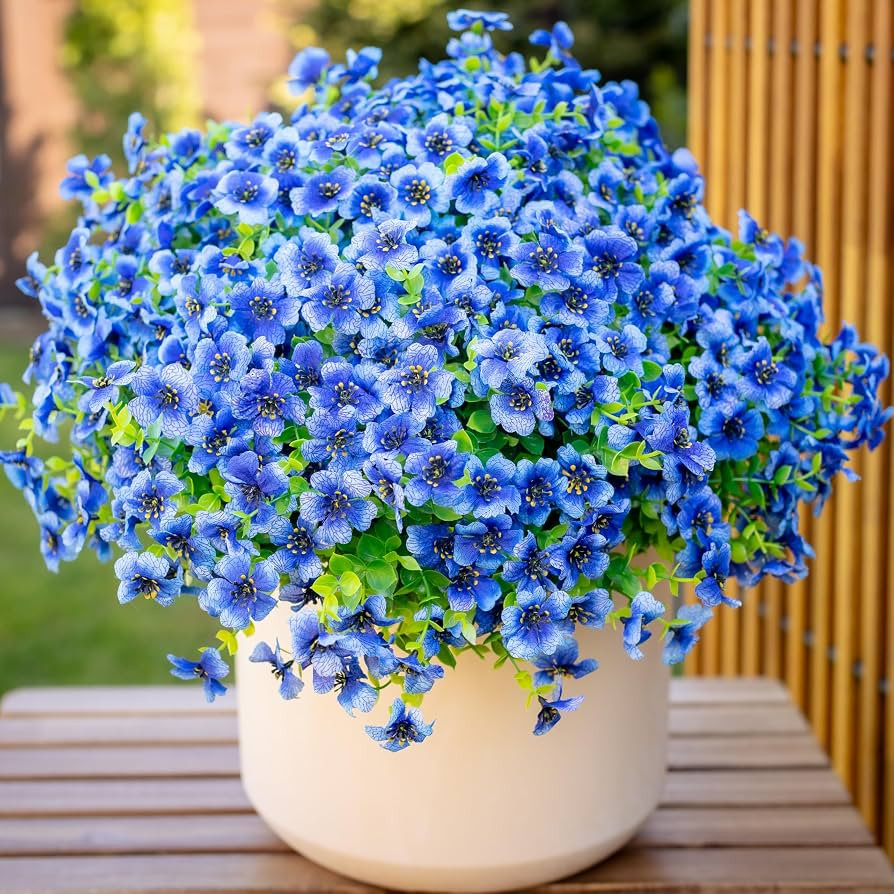 Artificial Flowers for Outdoors Fake Plants - 16 Bundles Faux Outside Greenery Boxwood No Fade Pl... | Amazon (US)