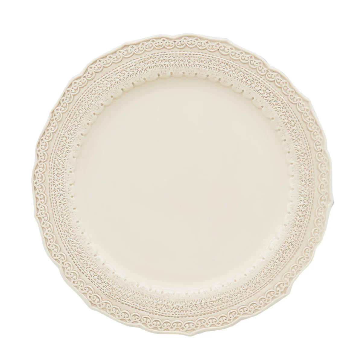 Finezza Cream Dinner Plate | Arte Italica & Crown Linen Designs