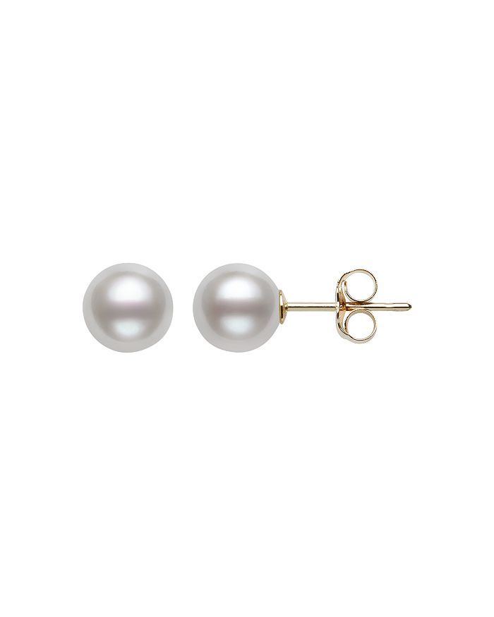 Cultured Freshwater Pearl Stud Earrings in 14K Yellow Gold - 100% Exclusive | Bloomingdale's (US)