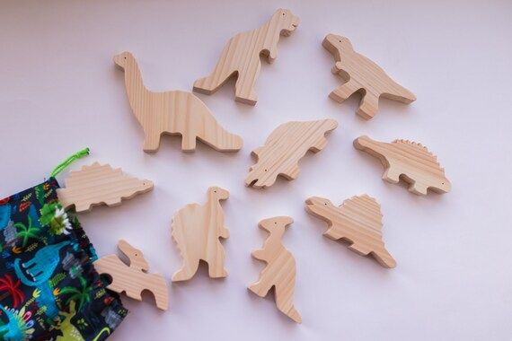 Wooden Toy Dinosaurs  Unfinished Wood Toys  Gift for Kids  | Etsy | Etsy (US)