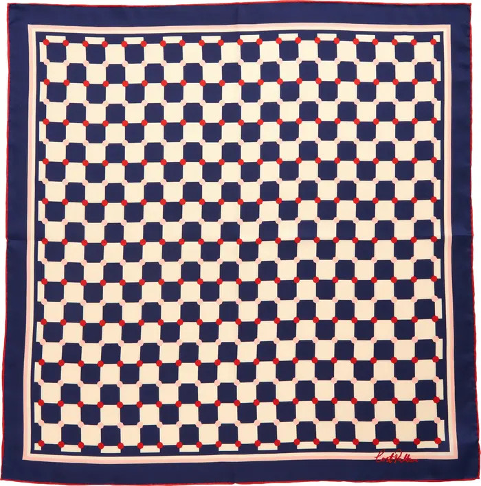 Checkerboard Silk Square Bandana | Nordstrom