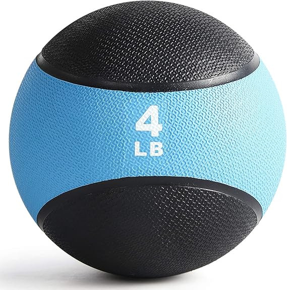 RitFit Weighted Medicine Ball - Non-Slip Rubber Shell & Dual Texture Grip - Workout Exercise Ball... | Amazon (US)