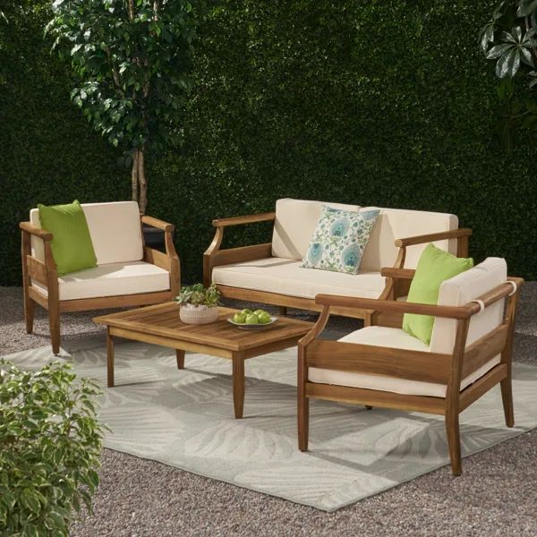 Mcclurg 4 - Person Outdoor Seating Group with Cushions | Wayfair North America