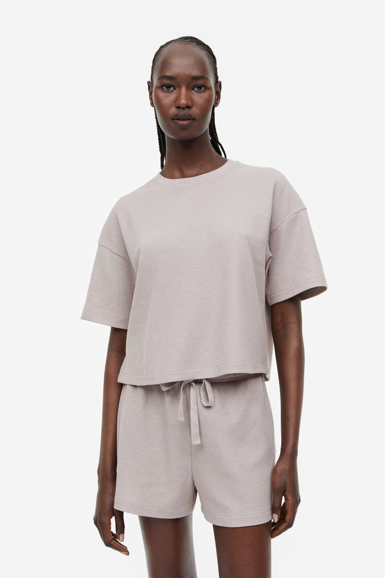 Waffled Pajama Top and Shorts | H&M (US + CA)