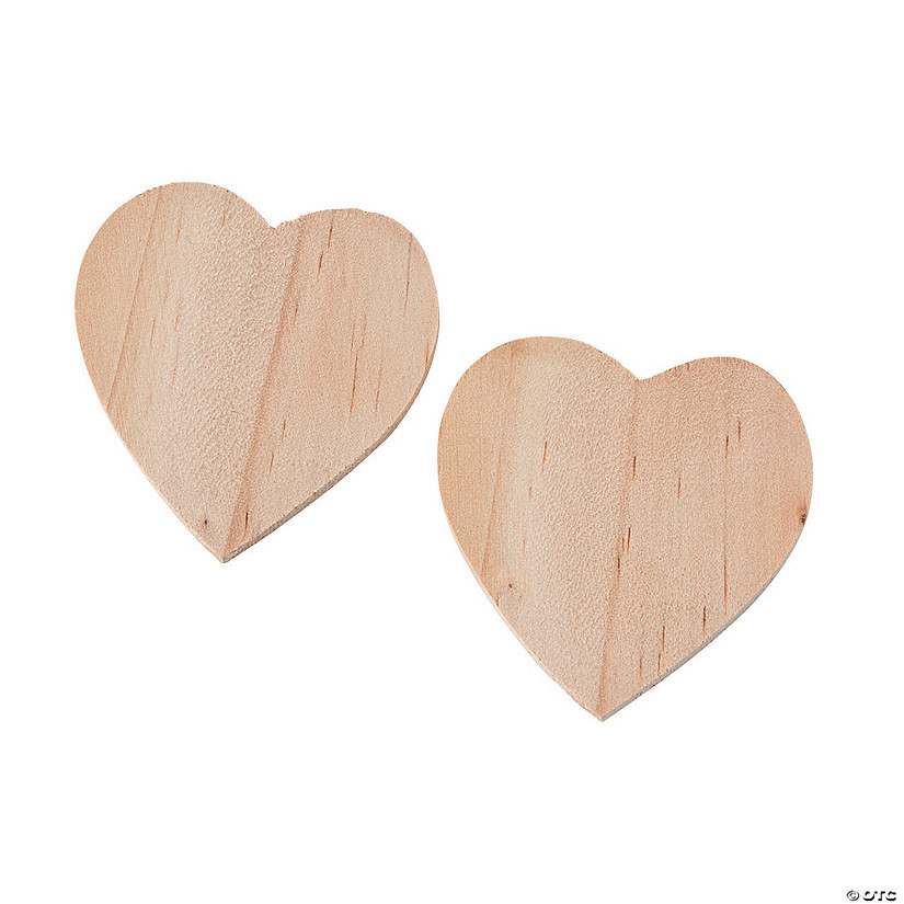 DIY Unfinished Wood Mini Hearts - 50 Pc. | Oriental Trading Company