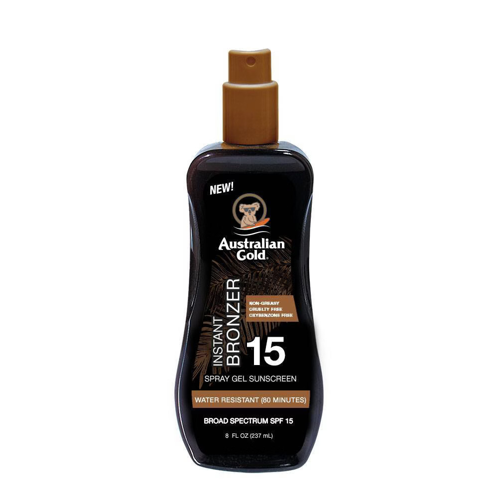 Australian Gold Sunscreen Spray Gel with Instant Bronzer - 8 fl oz | Target