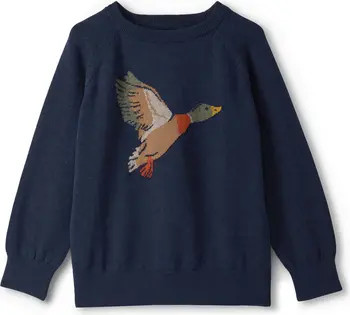 Hatley Kids' Intarsia Duck Cotton Crewneck Sweater | Nordstrom | Nordstrom