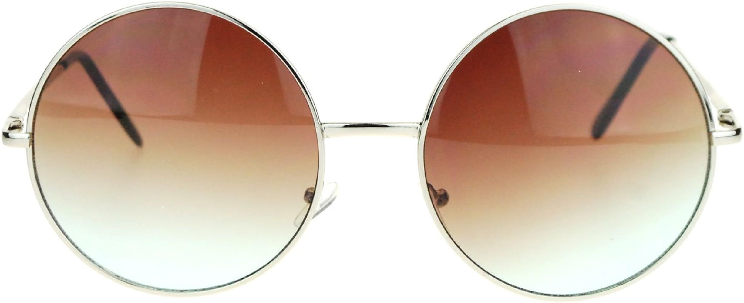 Hippie Retro Groovy Gradient Oversize Circle Lens Round Lennon Sunglasses | Amazon (US)