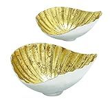Plutus Brands Shell Styled Gorgeous Aluminum Gold Bowl Set/2 | Amazon (US)