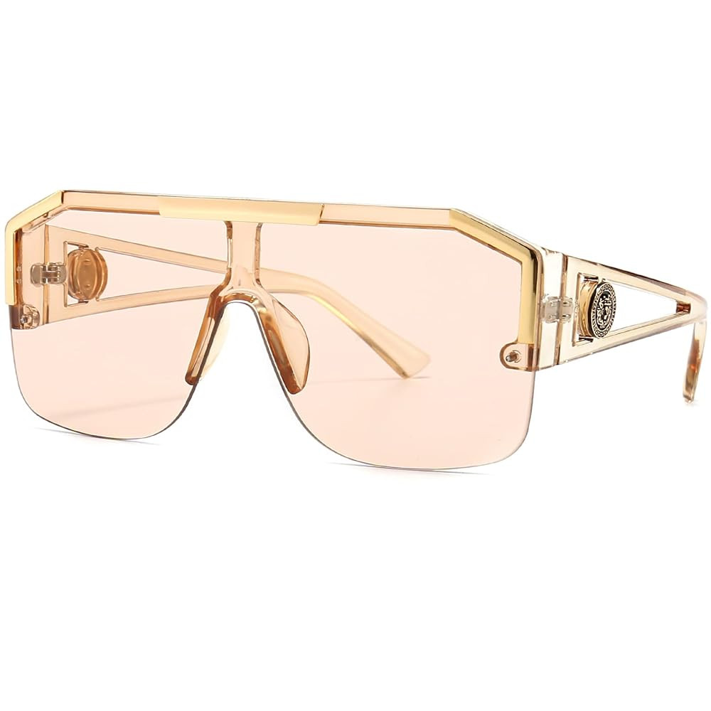 AIEYEZO Square Oversized Sunglasses Flat Top Shield Sun Glasses for Men Women One Lens Square Sha... | Amazon (US)