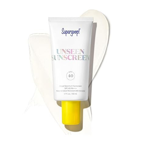 Supergoop! Unseen Sunscreen - SPF 40 - Invisible, Broad Spectrum Face Sunscreen + Makeup-Gripping... | Amazon (US)