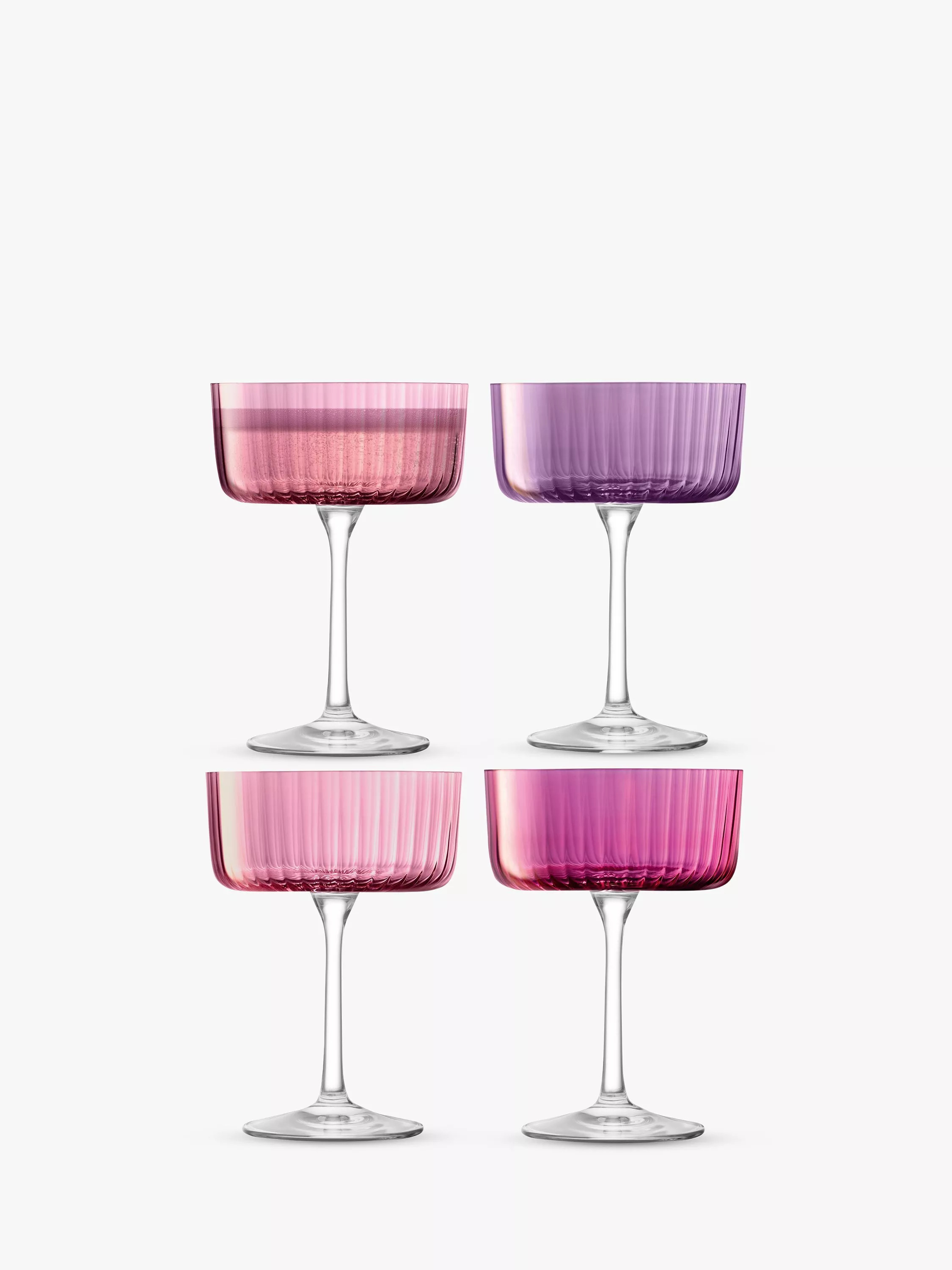 LSA InternationalGems Cocktail Glass Saucers, Set of 4, 230ml, Garnet | John Lewis (UK)