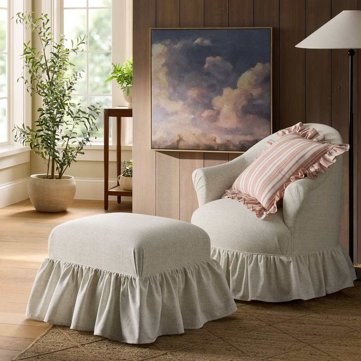 Ruffle Skirt Accent Chair with Swivel - Threshold™ designed with Studio McGee | Target