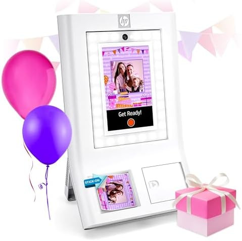 HP Sprocket Photo Booth Machine Instant Color Photo Printer - 10.1" Touchscreen Photobooth, LED R... | Amazon (US)