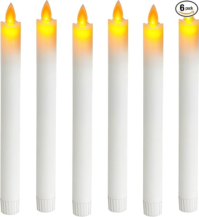 5plots Real Wax Flameless Taper Candles with Moving Flame and Timers (No Remote), Led Candlestick... | Amazon (US)