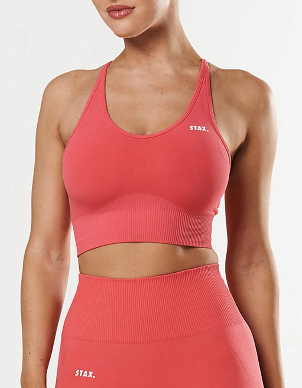 Premium Seamless Summer Strappy Crop - Pink | STAX.