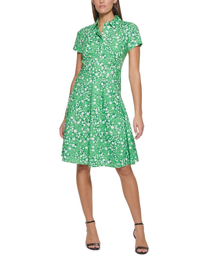 Tommy Hilfiger Windblown Daisy Shirtdress & Reviews - Dresses - Women - Macy's | Macys (US)