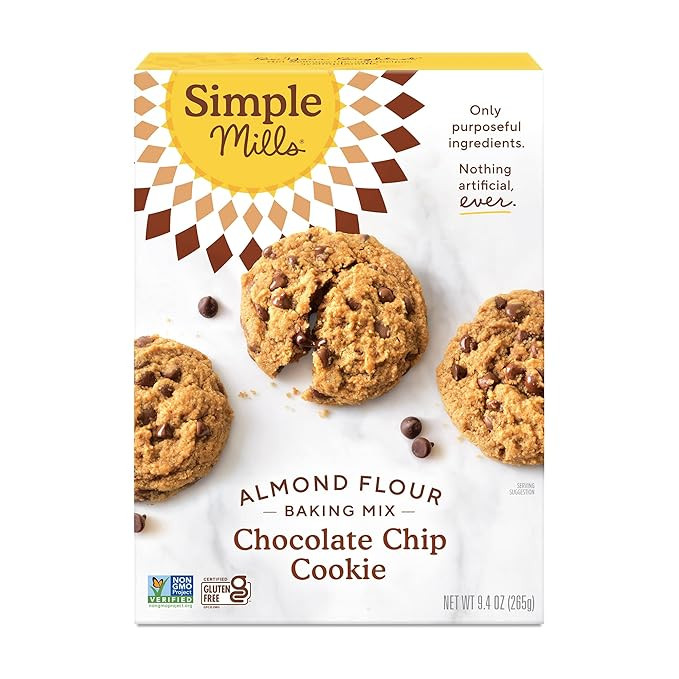 Simple Mills Almond Flour Baking Mix, Chocolate Chip Cookie Dough Mix - Gluten Free, Plant Based,... | Amazon (US)