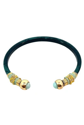 Green Blue Amazonite Sari Bracelet | Marissa Collections